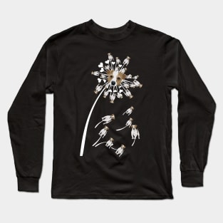 Jack Russell Terrier Flower T Shirt, Dog Dandelion Long Sleeve T-Shirt